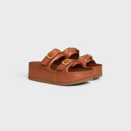 CELINE POLLY WEDGE MULE IN CALFSKIN - CELINE at Celine